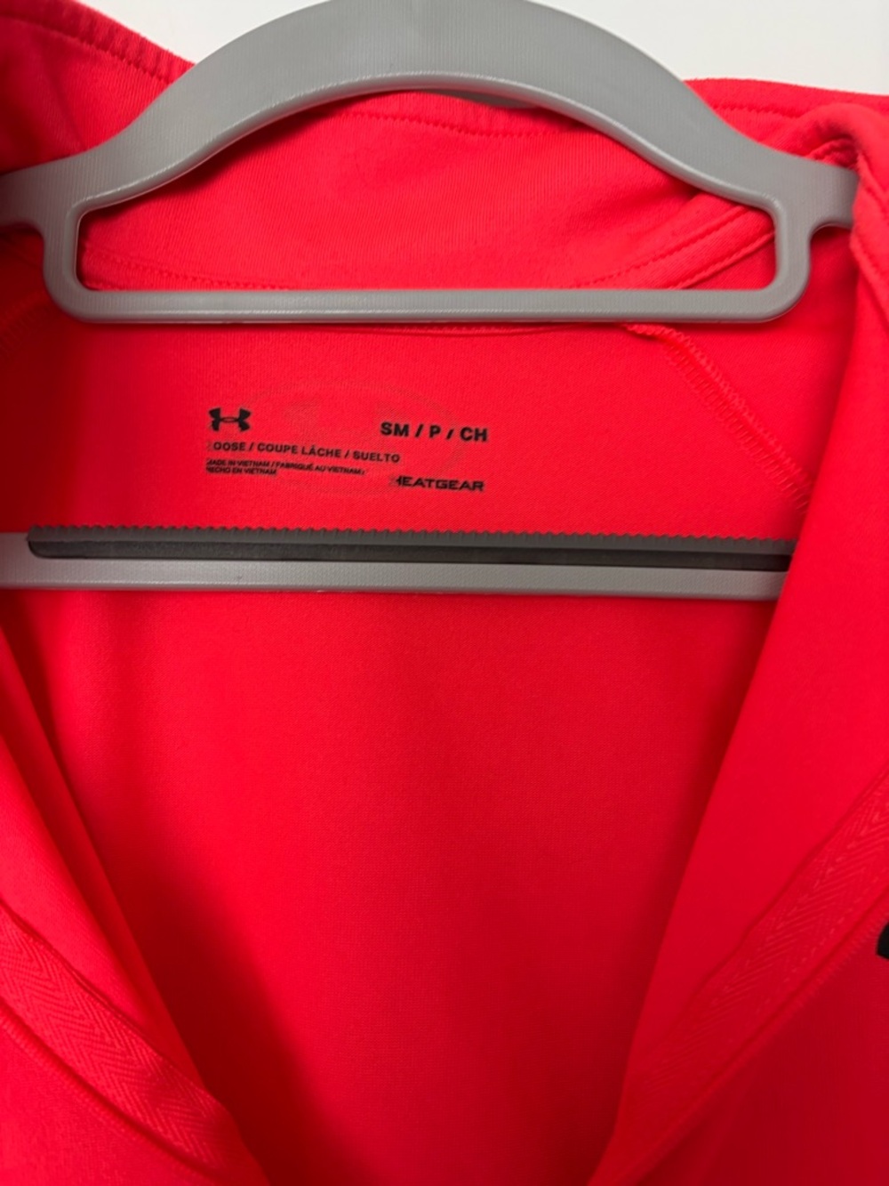 Under Armour Neon Coral Half-Zip Performance Pullover - Picture 2 of 2
